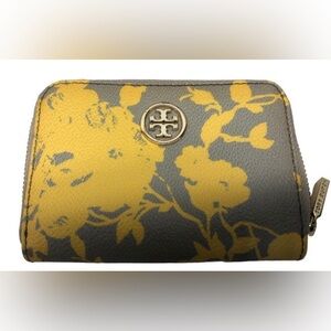 Tory Burch Robinson Mini Yellow & Grey Coin Purse